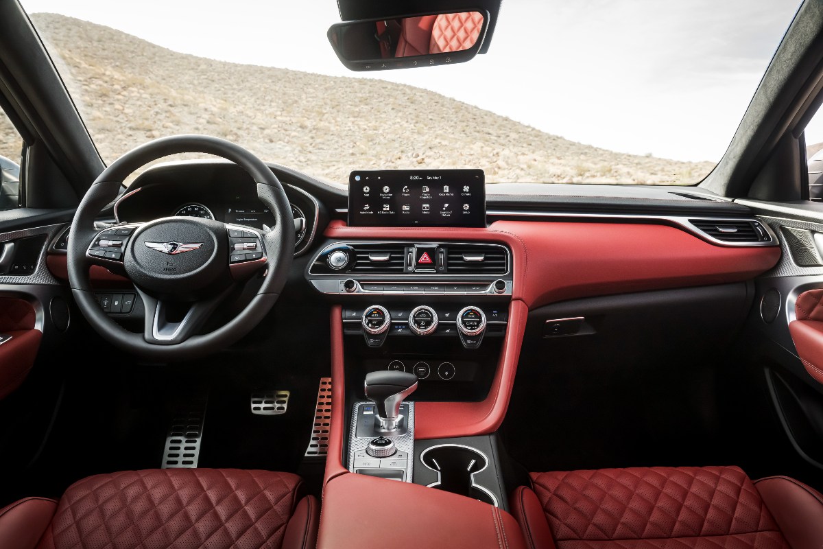 Dashboard in 2023 Genesis G70, most affordable new Genesis and one of best small luxury cars, says Car and Driver