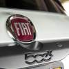 Make and model badging on the trunk of a Fiat 500X subcompact crossover SUV model