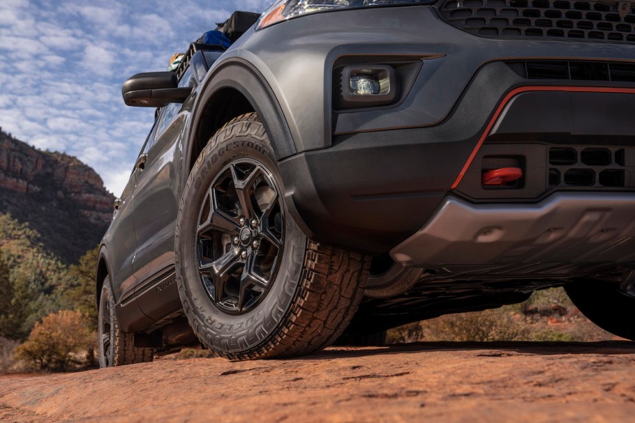 Ford Explorer driving outdoors