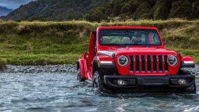 2023 Jeep Wrangler Rubicon crossing a river