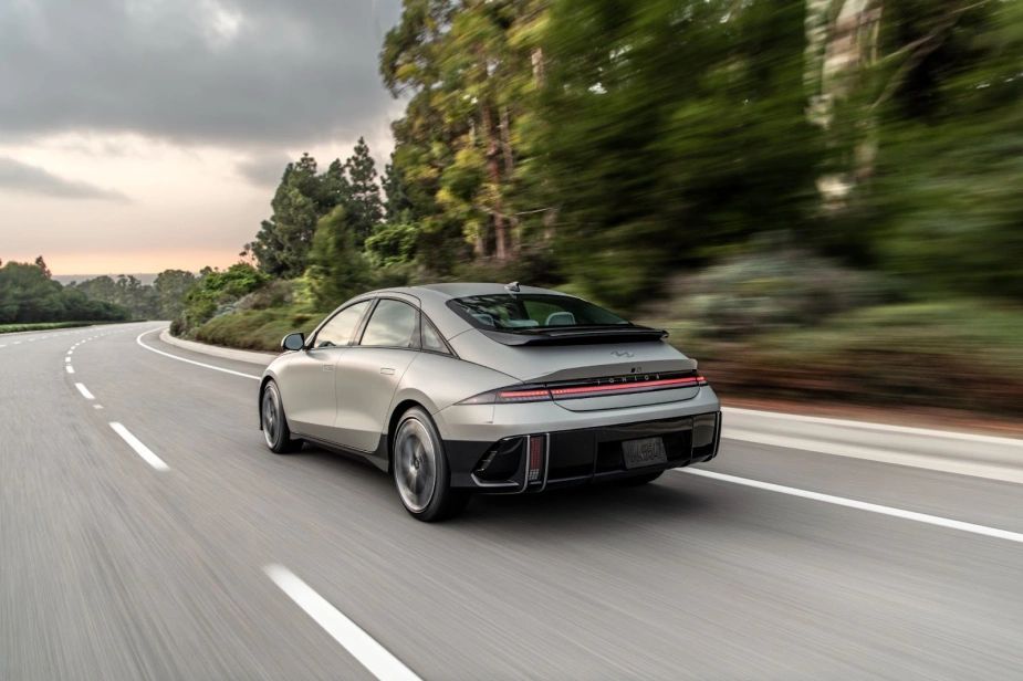 The 2023 Hyundai Ioniq 6, which now has pricing options.