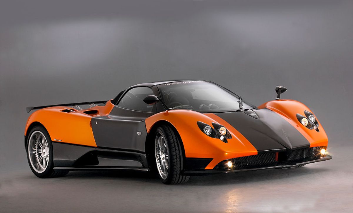 A 2007 Pagani Zonda Roadster F on display.