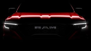 A teaser for the new Ram Rampage