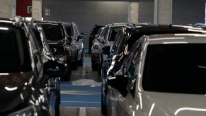 SUV rentals return center.