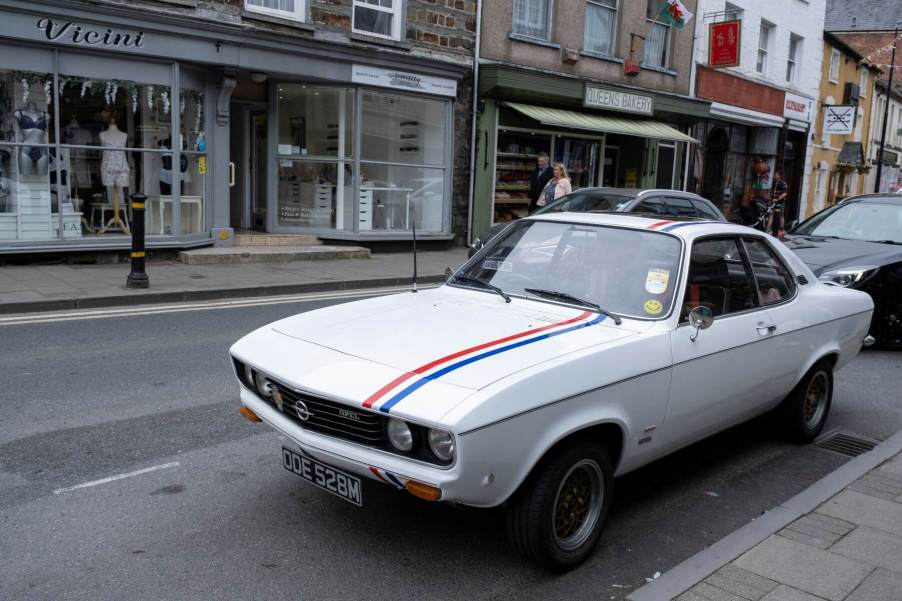 A vintage Opel Manta model spotted in Cardigan, Pembrokeshire, Wales, U.K.