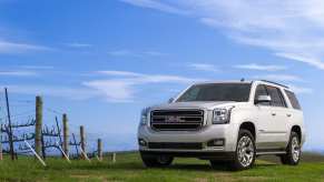 A White 2015 GMC Yukon Denali