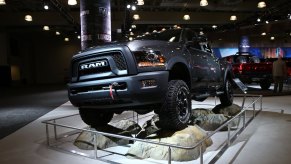 The 2017 Ram 1500 is on display, it could be a good used truck.