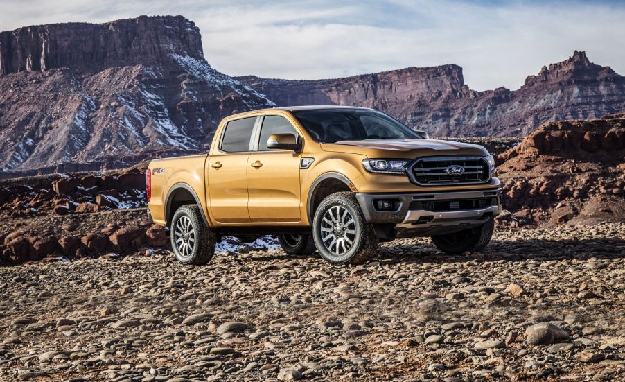 The 2019 Ford Ranger off-roading in the desert