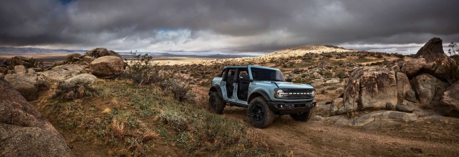 2021 Ford Bronco with roof and doors taken off