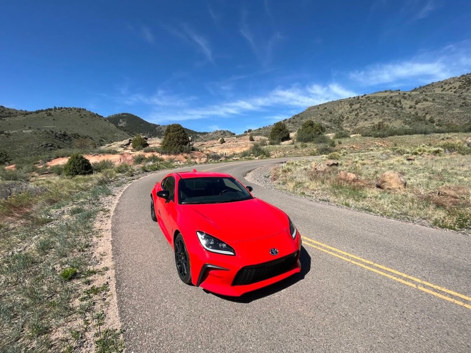 2022 Toyota GR86 front view on a road