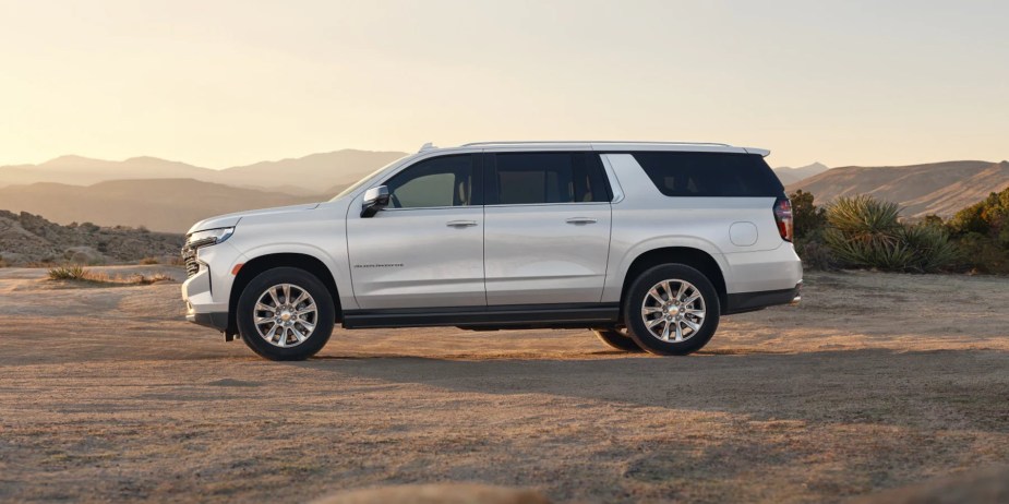 a White 2023 Chevrolet Suburban 