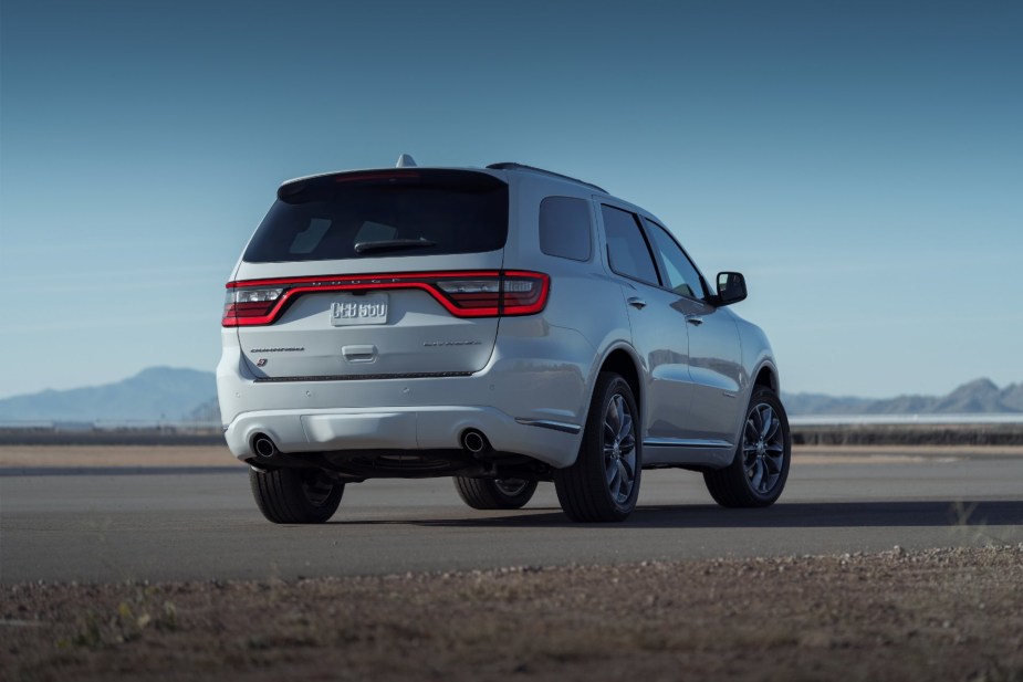 2023 Dodge Durango in white rear view