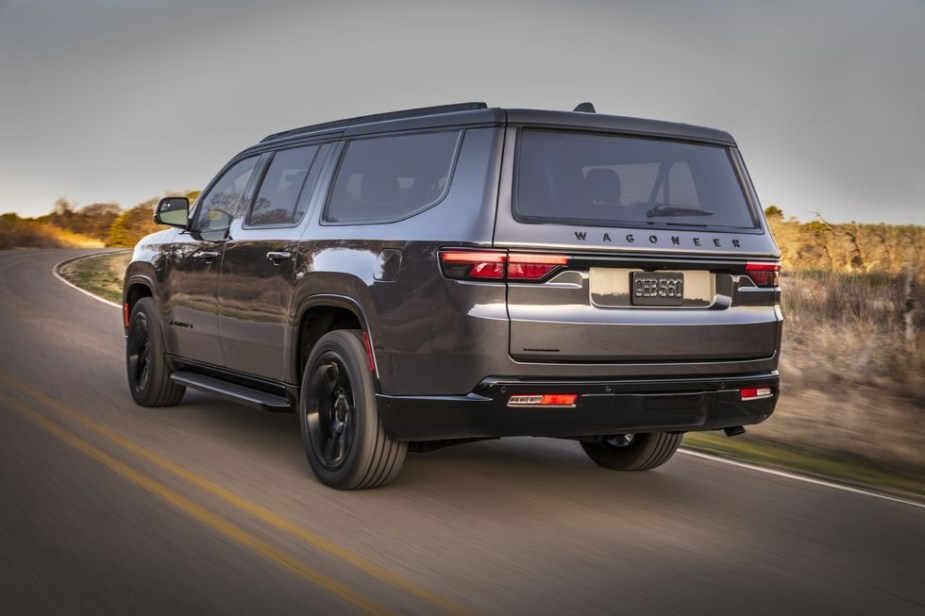 The 2023 Jeep Wagoneer L from the rear 