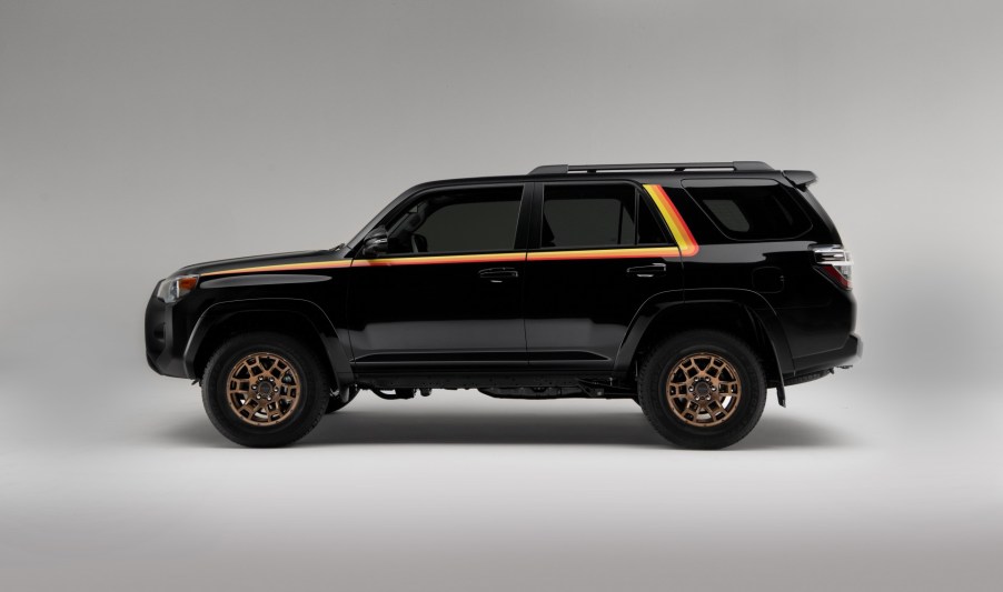 The 2023 Toyota 4Runner on display in black. The 2023 Honda Pilot is an excellent Toyota 4Runner alternative.