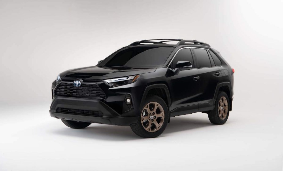 A black 2023 Toyota RAV4, which is one of the best Toyota SUV to buy, according to MotorTrend. 