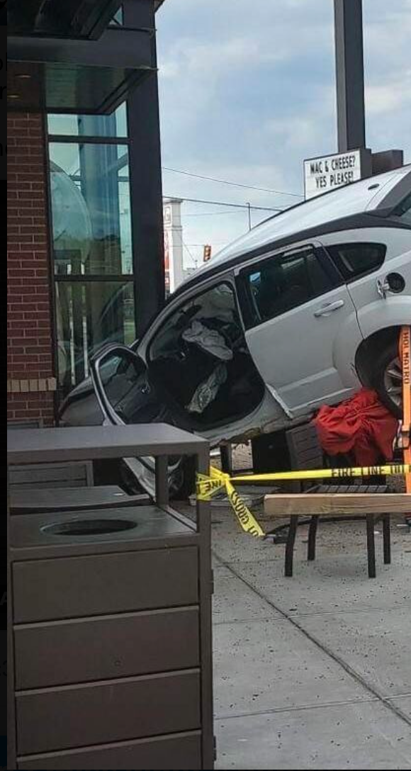 Chaos at the Chick-Fil-A drive through.