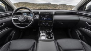 Dashboard in 2023 Hyundai Tucson PHEV Limited compact SUV, showing how much fully-loaded one costs