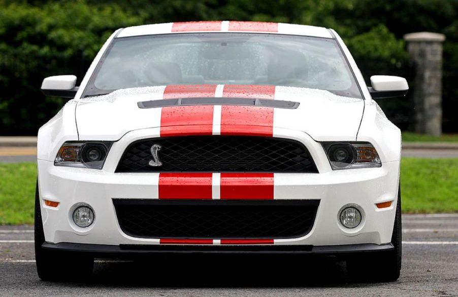 A Ford Mustang Shelby Cobra on display.