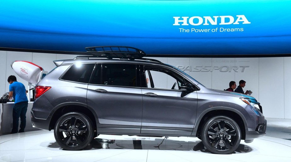 A gray Honda Passport 