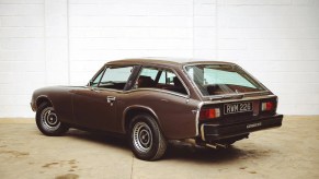 The Jensen GT rear end in rare brown paint