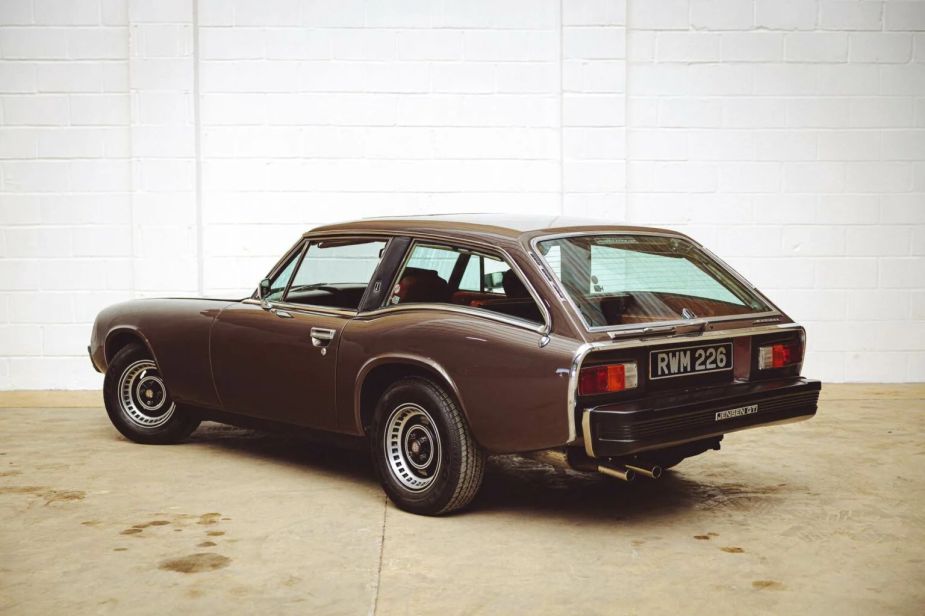 The Jensen GT rear end in rare brown paint