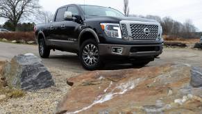 The Nissan Titan XD diesel is parked, and is now facing a class-action lawsuit.