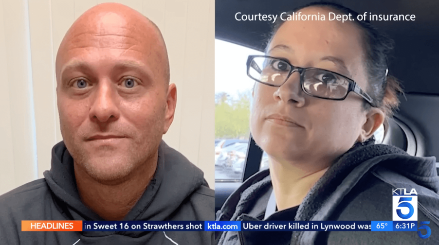 Two headshots of alleged youtube insurance scammers