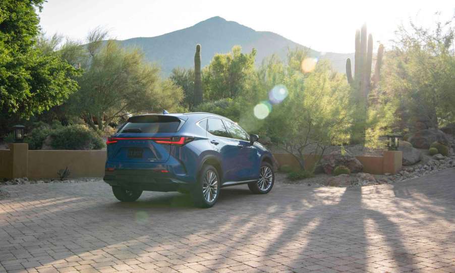 SUVs that start saving money right away is this blue Lexus NX