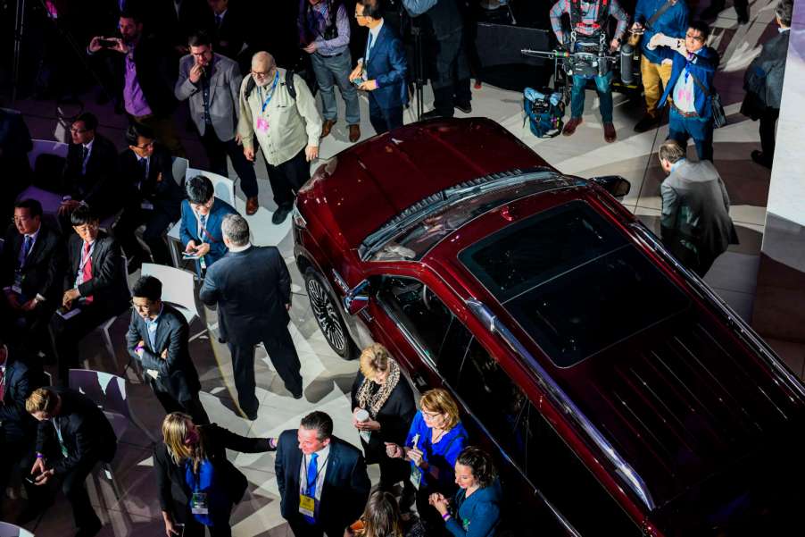 The Lincoln Navigator seen here at an auto show made the list of SUVs with unreasonably high depreciation rates