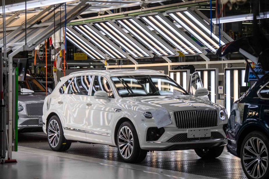 Bentley SUV in white. It's one of the best 2023 Luxury SUVs. 