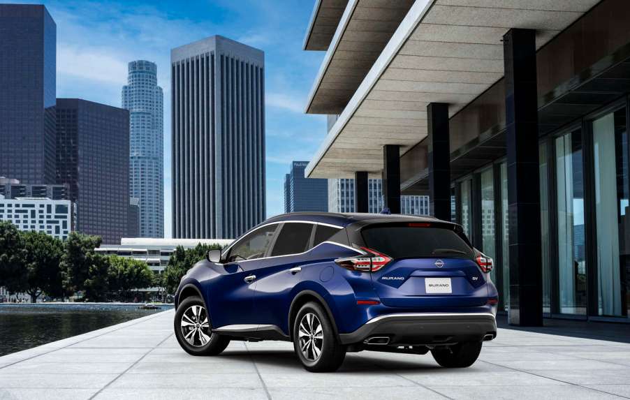 This blue Nissan Murano is one of the best SUVs for seniors