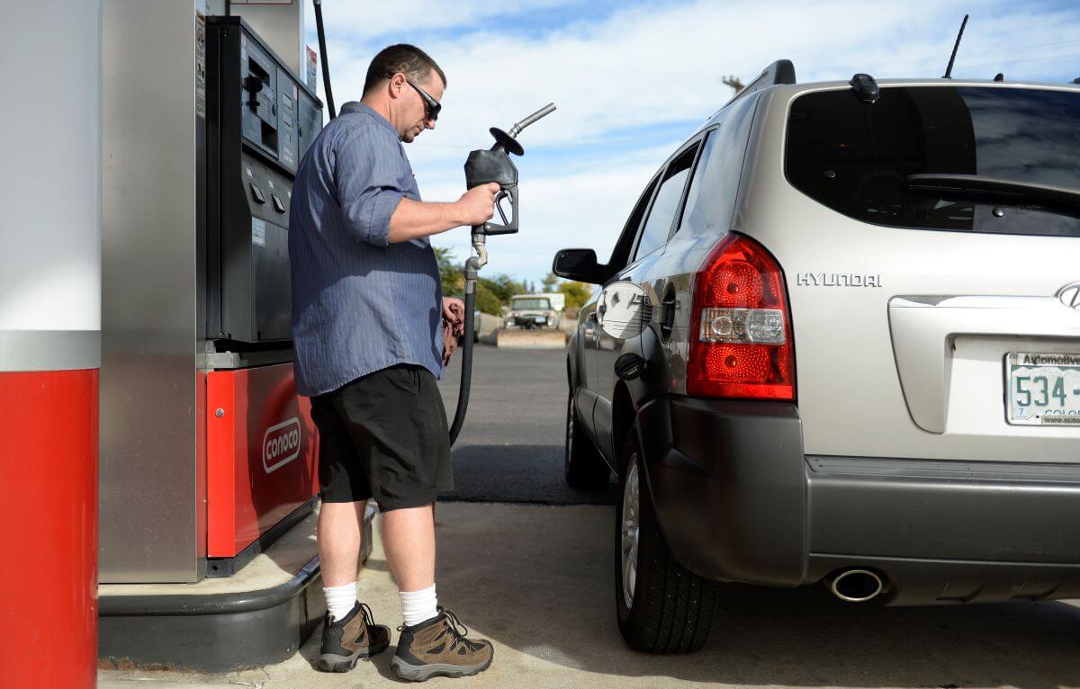 No-ethanol/ethanol-free gasoline offered at Brad's Conoco gas station in Lakewood, Colorado