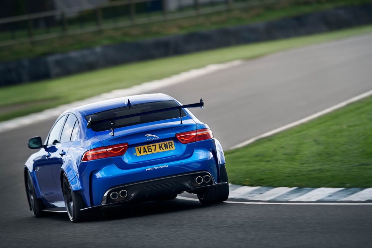 The Jaguar XE SV Project 8 testing on track