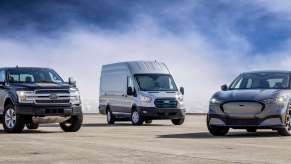 Some of the most popular Ford models include this E-Transit, Mustang Mach-E and Electric F-150