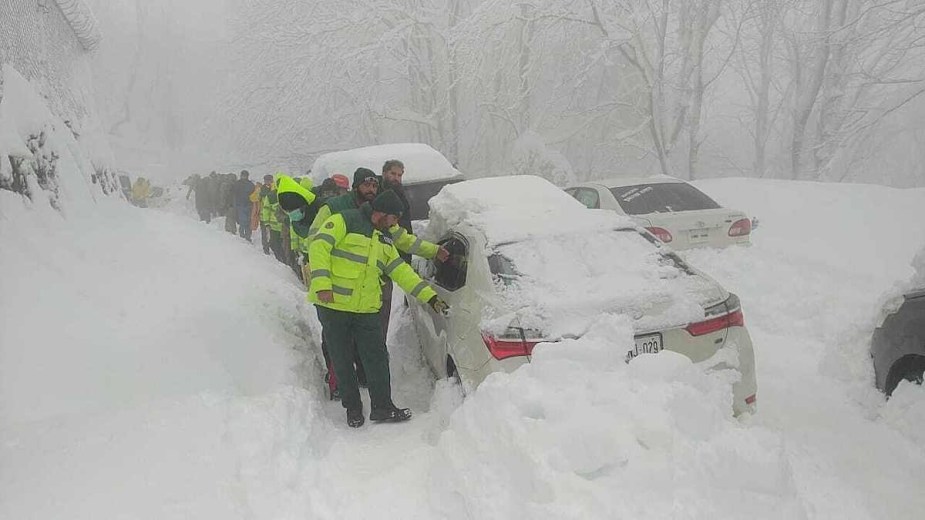 stranded in snow