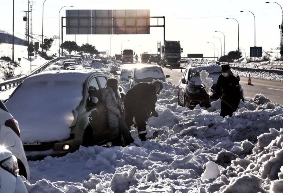 stranded in snow