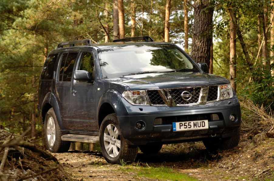 2005 Nissan Pathfinder in the woods