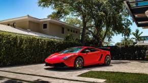 A Rosso Mars 2012 Lamborghini Gallardo Super Trofeo Stradale up for auction