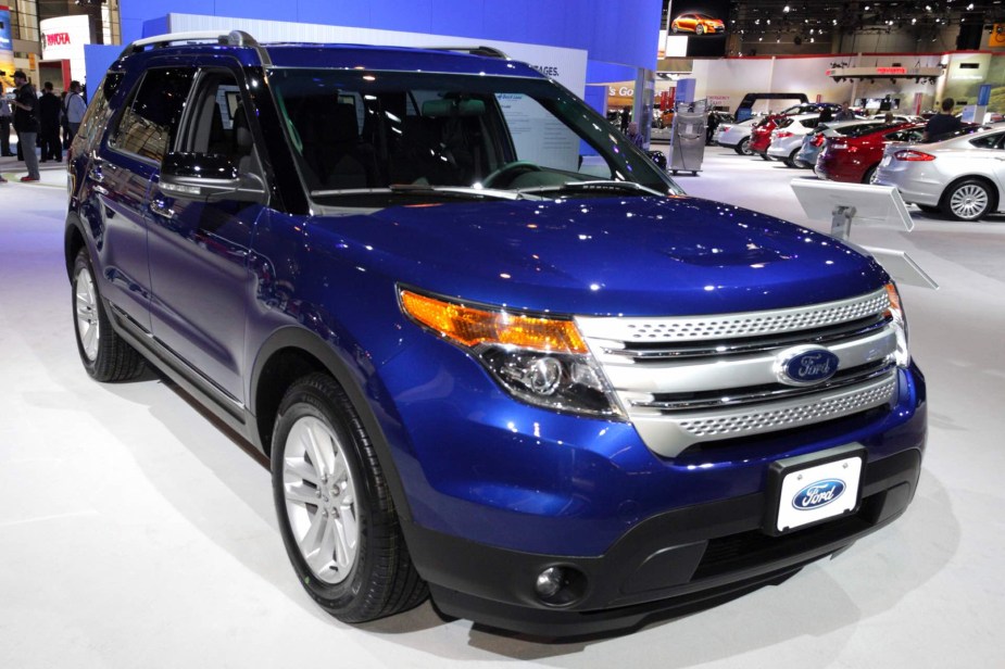 A blue 2013 Ford Explorer 