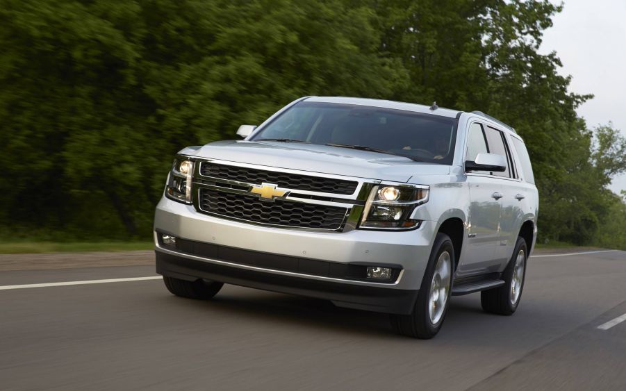 The 2015 Chevy Tahoe on the road