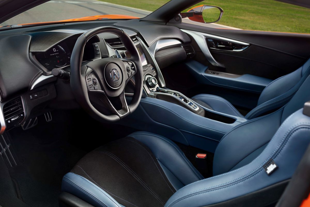 The Acura NSX has a nice interior for a budget used supercar