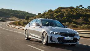 2023 BMW 3 Series front end driving