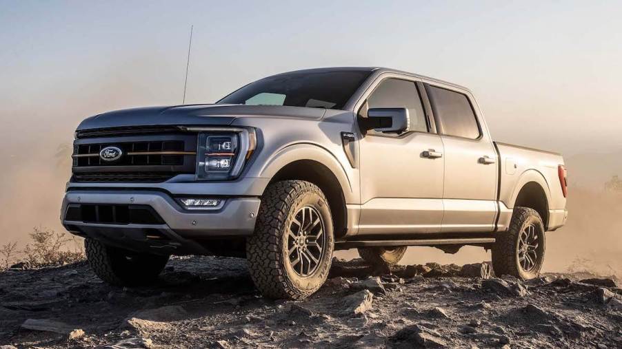 Silver 2023 Ford F-150 Tremor off-road