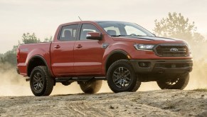 The 2023 Ford Ranger off-roading in sand