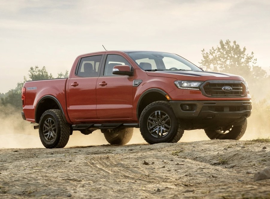 The 2023 Ford Ranger off-roading in sand