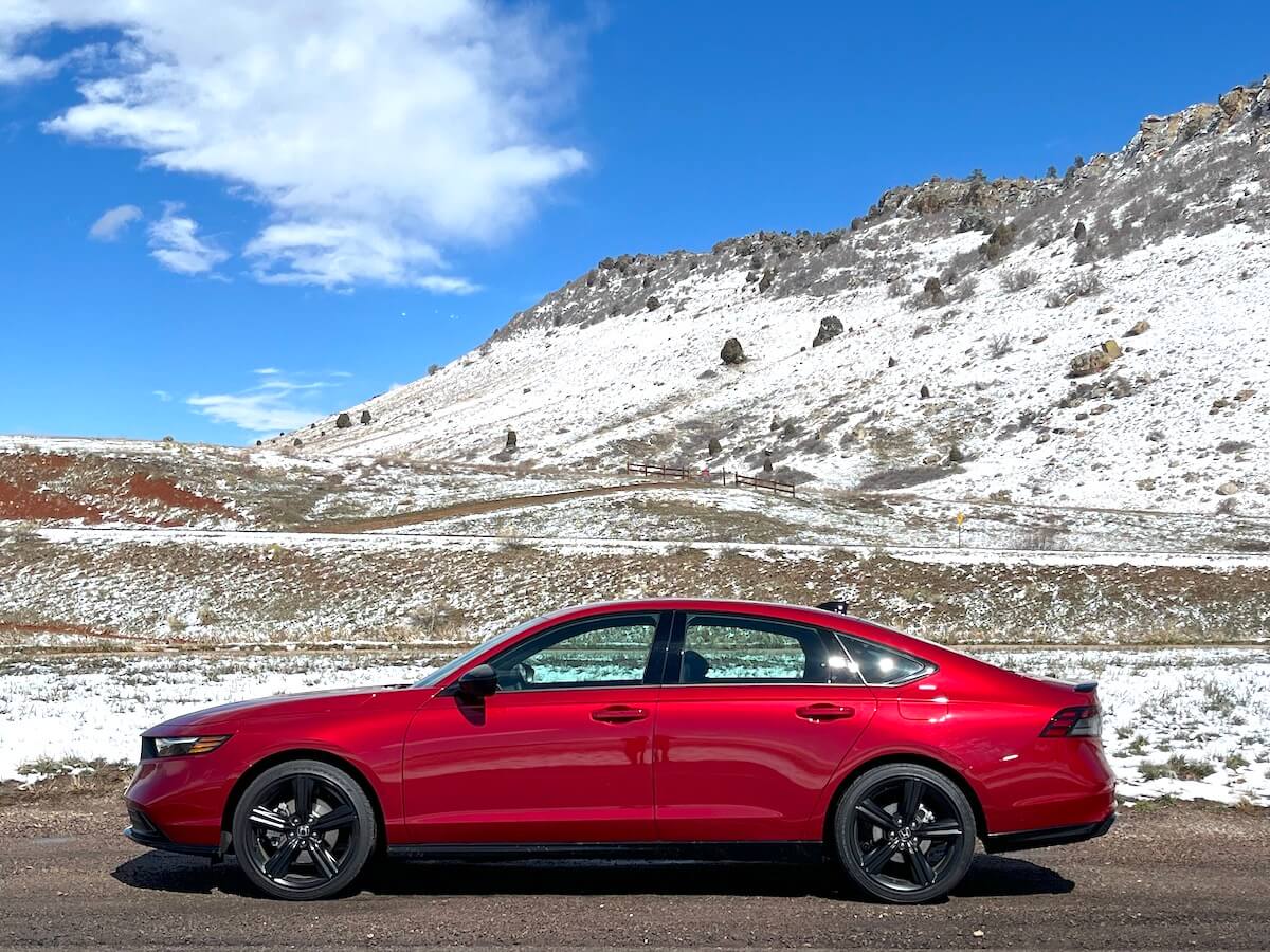 A side view of the 2023 Honda Accord, a car that earned the highest IIHS safety rating.