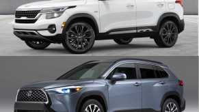 The 2023 Kia Seltos and the 2023 Toyota Corolla Cross