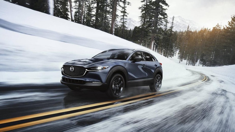 2023 Mazda CX-30 in snow. It's a top affordable SUV  