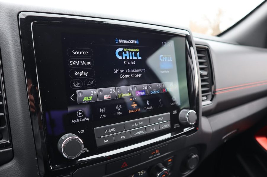 2023 Nissan Frontier 9-inch touchscreen infotainment