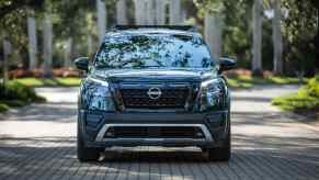 The 2023 Nissan Pathfinder Rock Creek front end